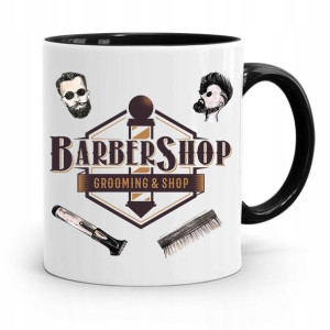 Kubek Czarny Fryzjera Fryzjerki Barber Shop