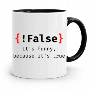 Kubek Czarny Informatyka Programisty !false