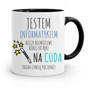 Kubek Czarny Informatyka Programisty Cuda