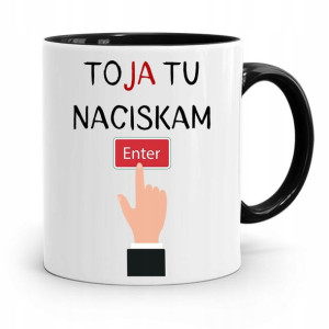 Kubek Czarny Informatyka Programisty Enter