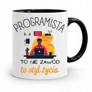 Kubek Czarny Informatyka Programisty To Styl Życia