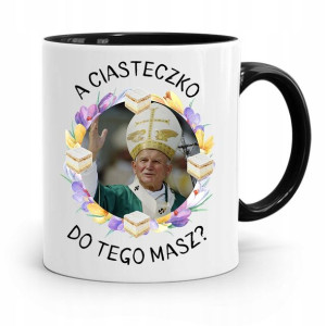 Kubek Czarny Jan Paweł Ii Papież A Ciasteczko ?