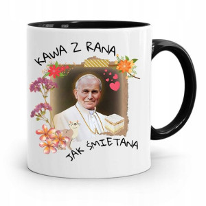 Kubek Czarny Jan Paweł Ii Papież Kawa Z Rana Jak