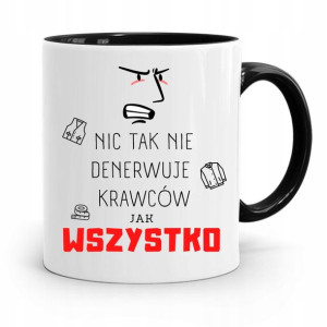 Kubek Czarny Krawcowej Krawca Wszystko Denerwuje