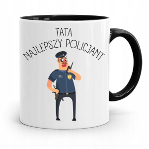 Kubek Czarny Na Dzień Ojca Najlepszy Policjant