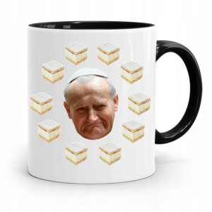Kubek Czarny Papież Papaj Jan Paweł Ii Prezent