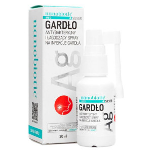 Nanobiotic MED Silver Gardło Antybakteryjny spray na infekcje gardła 30ml