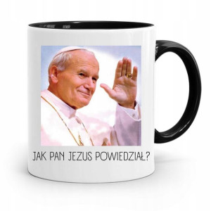 Kubek Czarny Papież Papaj Jan Paweł Ii Prezent