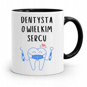 Kubek Czarny Prezent Dentysty Dentysta O Sercu
