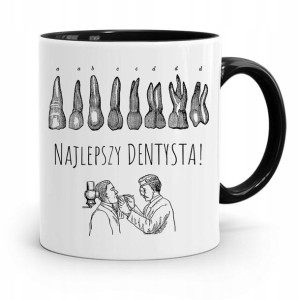 Kubek Czarny Prezent Dentysty Najlepszy Dentysta