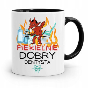 Kubek Czarny Prezent Dentysty Piekielnie Dobry