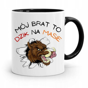 Kubek Czarny Prezent Dla Brata Dzik Na Masie