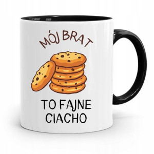 Kubek Czarny Prezent Dla Brata Fajne Ciacho