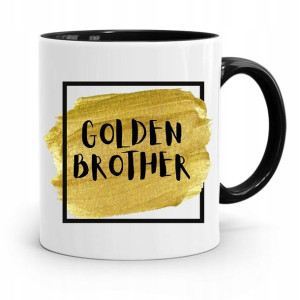 Kubek Czarny Prezent Dla Brata Golden Brother