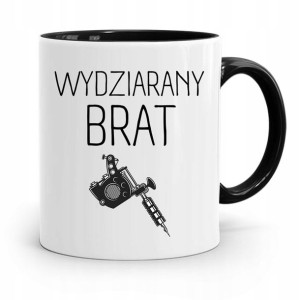 Kubek Czarny Prezent Dla Brata Wydziarany Brat
