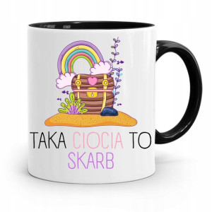 Kubek Czarny Prezent Dla Cioci Ciocia To Skarb