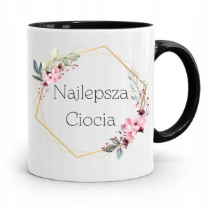 Kubek Czarny Prezent Dla Cioci Najlepsza Ciocia