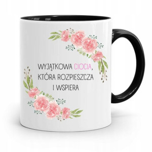 Kubek Czarny Prezent Dla Cioci Wyjątkowa Ciocia