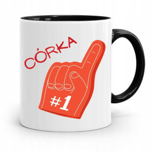 Kubek Czarny Prezent Dla Córki Córka Numer Jeden