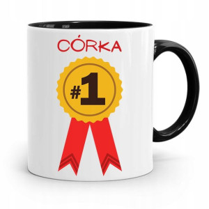 Kubek Czarny Prezent Dla Córki Córka Numer Jeden