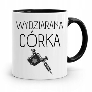 Kubek Czarny Prezent Dla Córki Wydziarana Córka