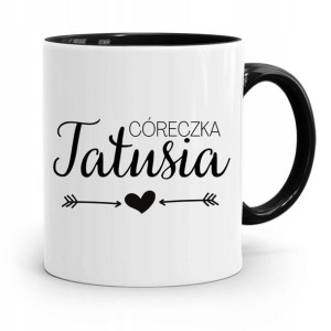 Kubek Czarny Prezent Dla Dziecka Córeczka Tatusia