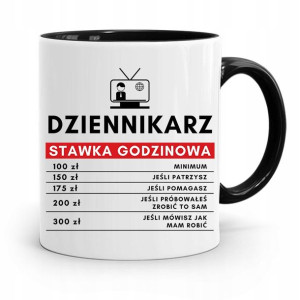 Kubek Czarny Prezent Dla Dziennikarza Reportera