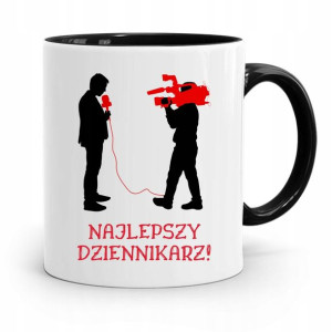 Kubek Czarny Prezent Dla Dziennikarza Reportera