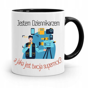 Kubek Czarny Prezent Dla Dziennikarza Reportera