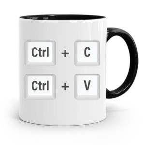 Kubek Czarny Prezent Dla Grafika Ctrl+c Ctrl+v