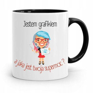 Kubek Czarny Prezent Dla Grafika Jestem Grafikiem