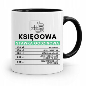Kubek Czarny Prezent Dla Księgowej Księgowego