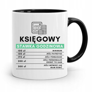 Kubek Czarny Prezent Dla Księgowej Księgowego