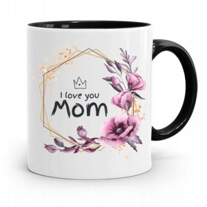 Kubek Czarny Prezent Dla Mamy I Love You Mom
