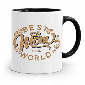 Kubek Czarny Prezent Dla Mamy Matki Best Mom