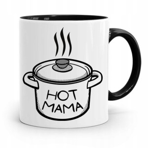Kubek Czarny Prezent Dla Mamy Matki Hot Mama