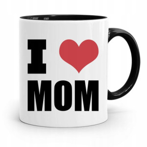 Kubek Czarny Prezent Dla Mamy Matki I Love Mom