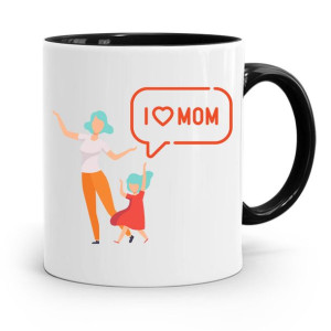 Kubek Czarny Prezent Dla Mamy Matki I Love Mom