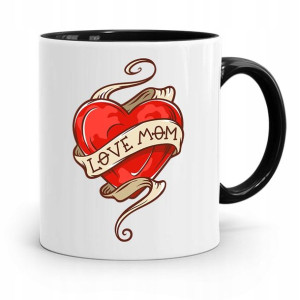 Kubek Czarny Prezent Dla Mamy Matki Love Mom