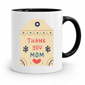 Kubek Czarny Prezent Dla Mamy Matki Thank You Mom