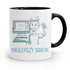 Kubek Czarny Prezent Dla Najlepszego Grafika