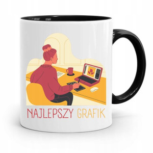 Kubek Czarny Prezent Dla Najlepszego Grafika