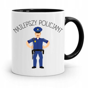 Kubek Czarny Prezent Dla Najlepszego Policjanta