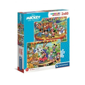 Clementoni 21620 puzzle 2x60 Mickey i przyjaciele