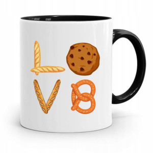 Kubek Czarny Prezent Dla Piekarza Love Bake