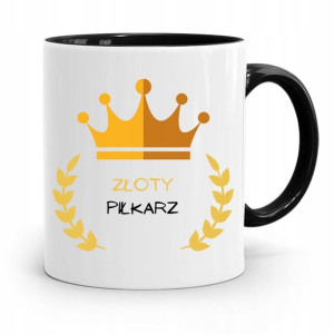 Kubek Czarny Prezent Dla Piłkarza Złoty Piłkarz