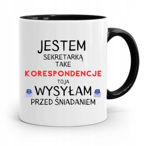 Kubek Czarny Prezent Dla Sekretarki Jestem