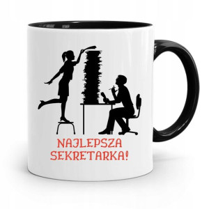 Kubek Czarny Prezent Dla Sekretarki Najlepsza
