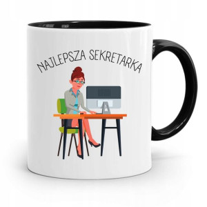 Kubek Czarny Prezent Dla Sekretarki Najlepsza