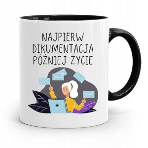Kubek Czarny Prezent Dla Sekretarki Najpierw